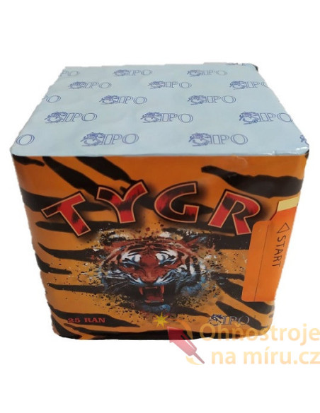 Kompaktní ohňostroj 25 ran Tygr