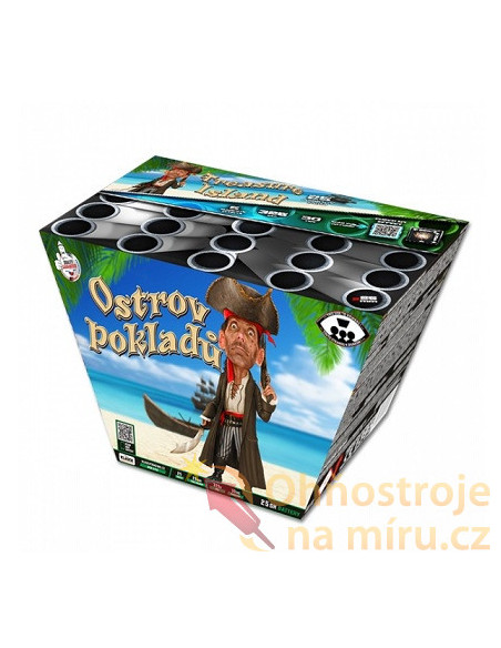 Ohňostroj 25 ran Ostrov pokladů