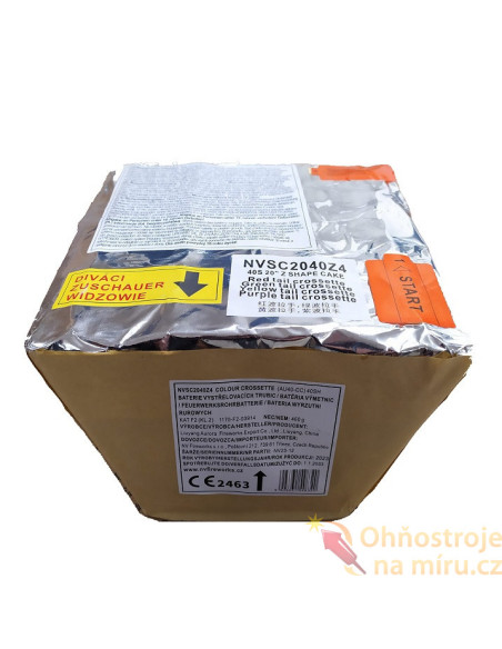 Batteriefeuerwerk 40 ran Color Crossette Z shape