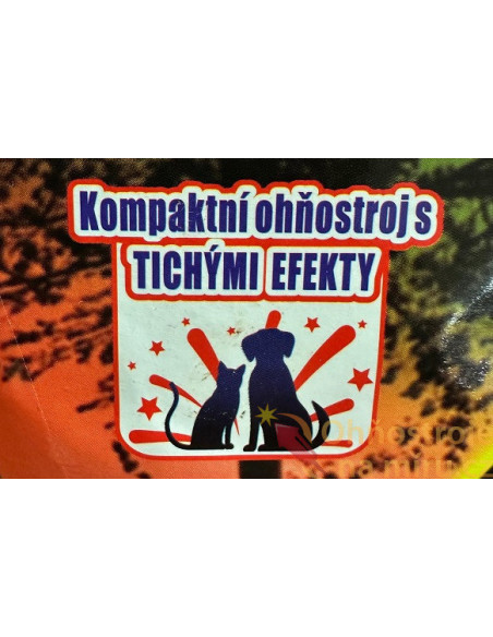 Složený "tichý" ohňostroj 268 ran 3,5 minuty