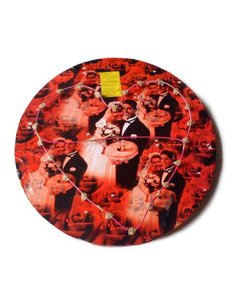 Feuerwerk Hochzeitsherz in silberner Sonne