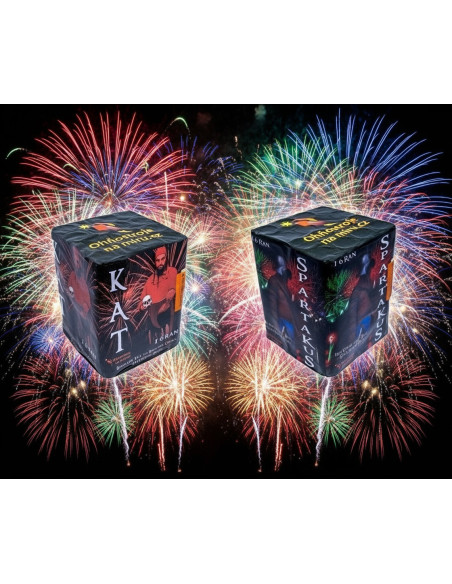 Ohňostrojný set Kat + Spartakus 2 ks baterií 16 ran/30mm