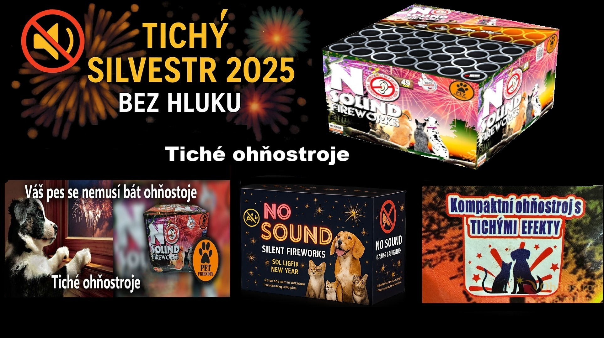 Tichý Ohňostroj Silvester 2025 | Balíčky pro Obce a města od 10 000 Kč